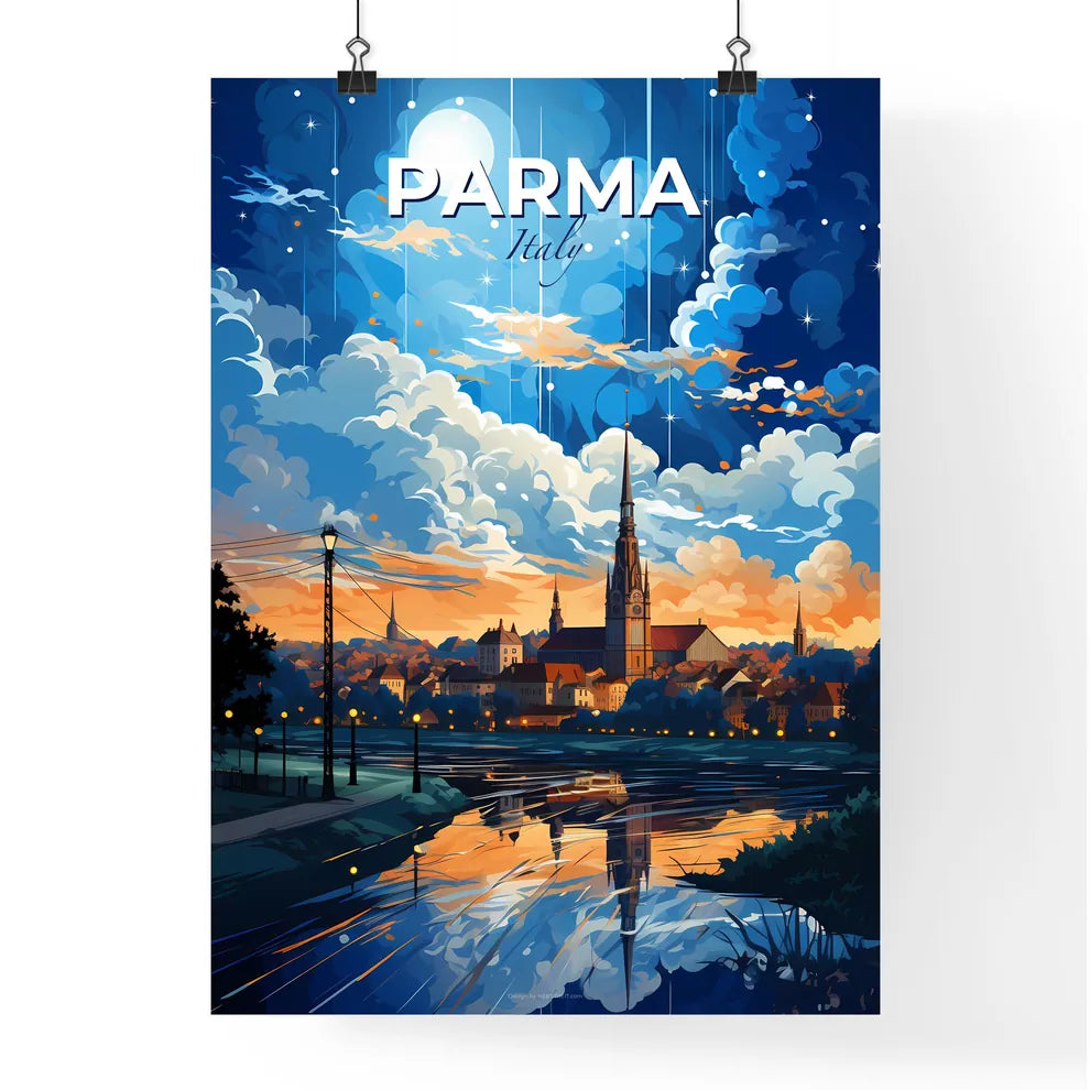 Parma Italy Skyline - A City With A Church And A River - Customizable Travel Gift Default Title