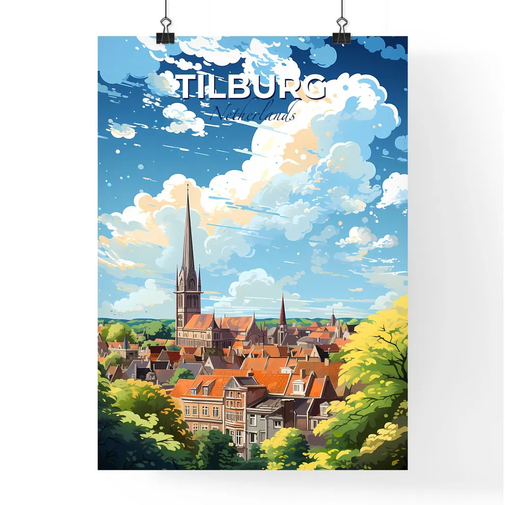 Tilburg Netherlands Skyline - A City With A Tall Tower - Customizable Travel Gift Default Title