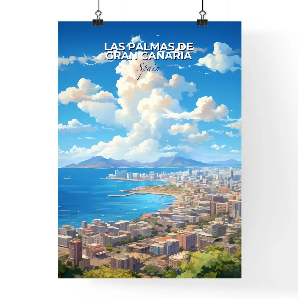 Las Palmas de Gran Canaria Spain Skyline - A Poster