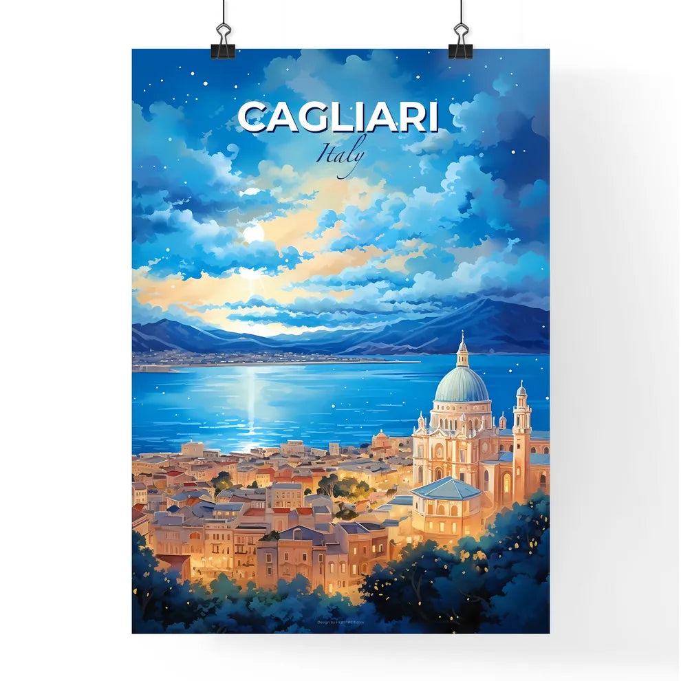 Cagliari Italy Skyline - A City By The Water - Customizable Travel Gift Default Title