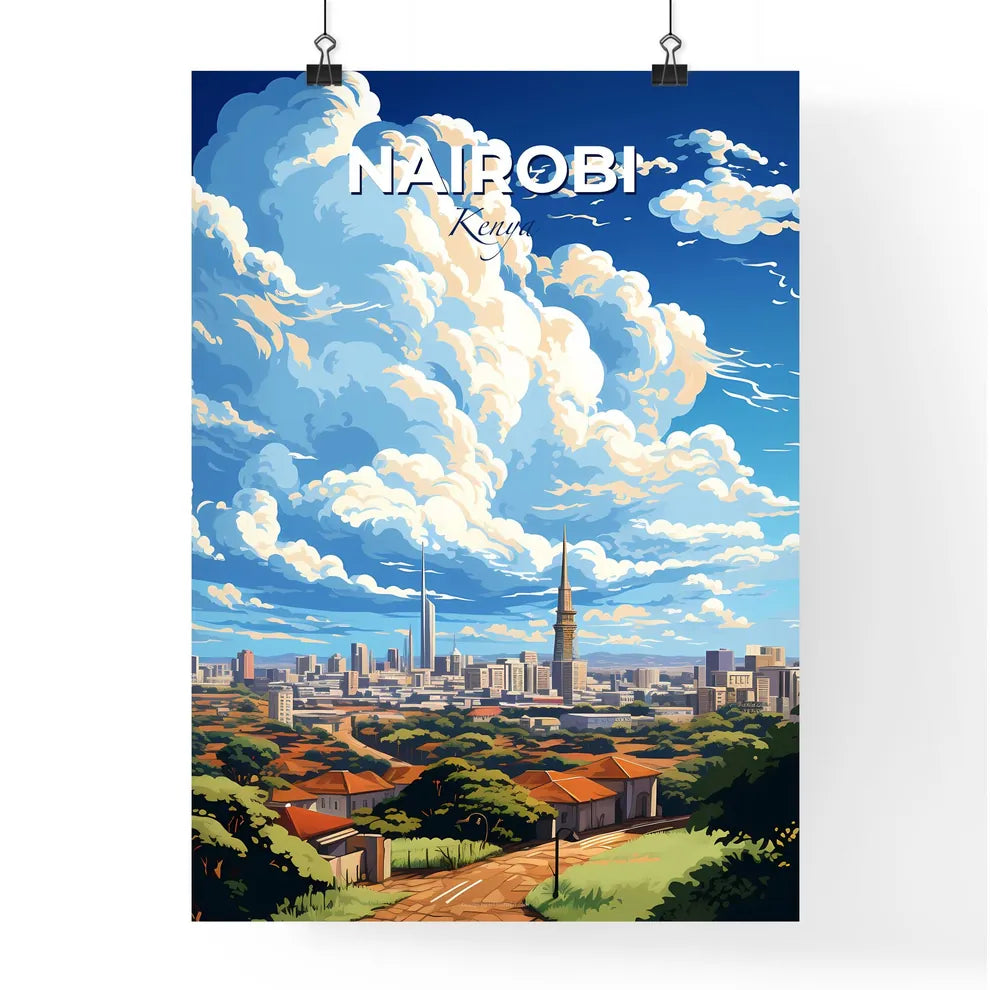 Nairobi Kenya Skyline - A City Landscape With Trees And Buildings - Customizable Travel Gift Default Title