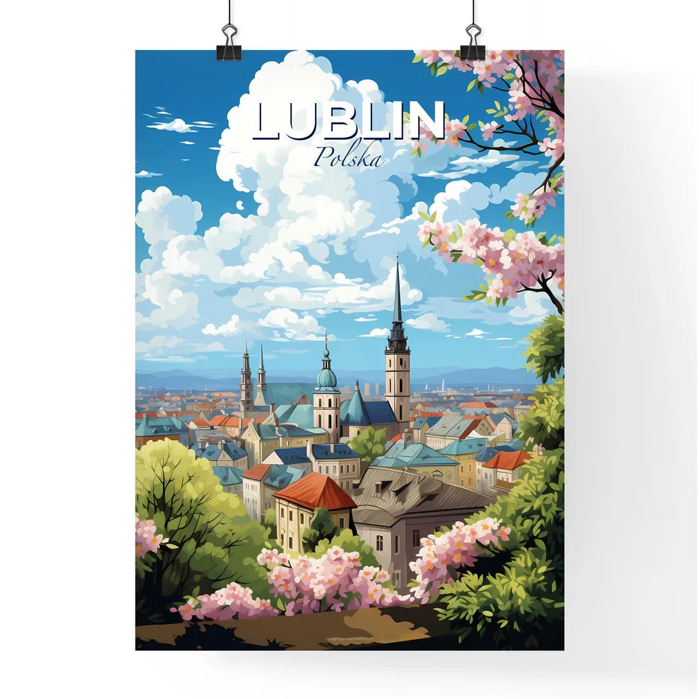 Lublin Polska Skyline - A City With Trees And Flowers - Customizable Travel Gift Default Title