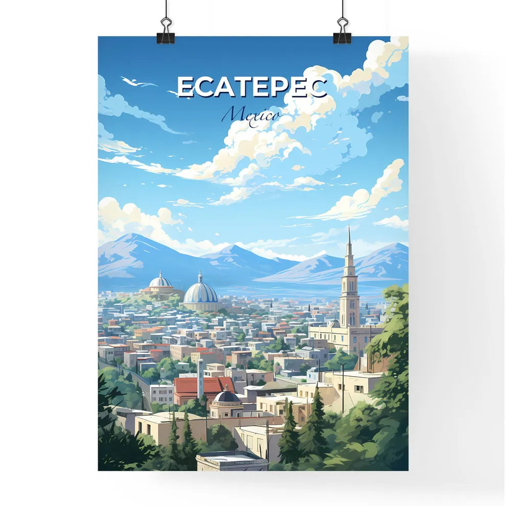 Ecatepec Mexico Skyline - A City With Mountains In The Background - Customizable Travel Gift Default Title
