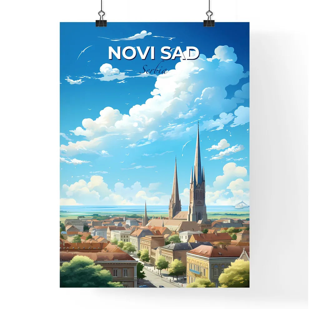 Novi Sad Serbia Skyline - A City With Tall Towers And Buildings - Customizable Travel Gift Default Title