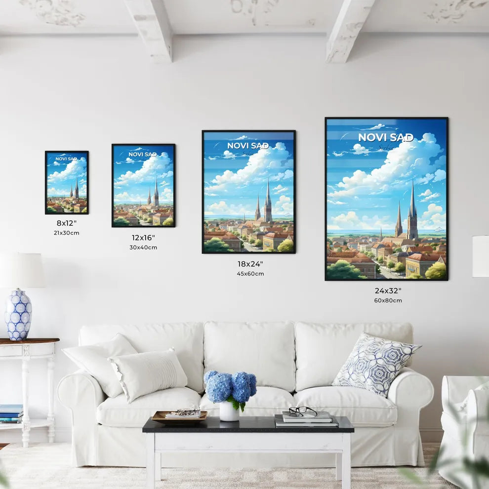 Novi Sad Serbia Skyline - A City With Tall Towers And Buildings - Customizable Travel Gift Default Title