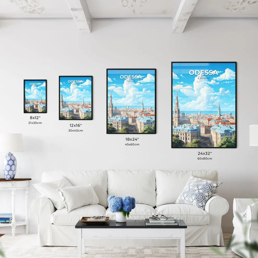 Odessa Ukraine Skyline - A City With Many Buildings And A Body Of Water - Customizable Travel Gift Default Title