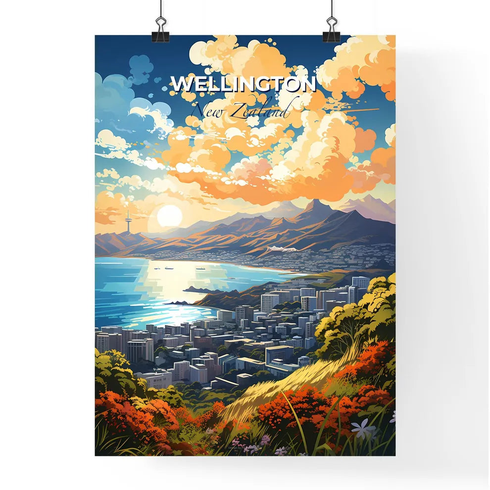 Wellington New Zealand Skyline - A City By The Water - Customizable Travel Gift Default Title