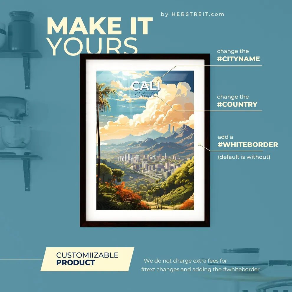 Cali Colombia Skyline - A Landscape Of A Cit Framed Print
