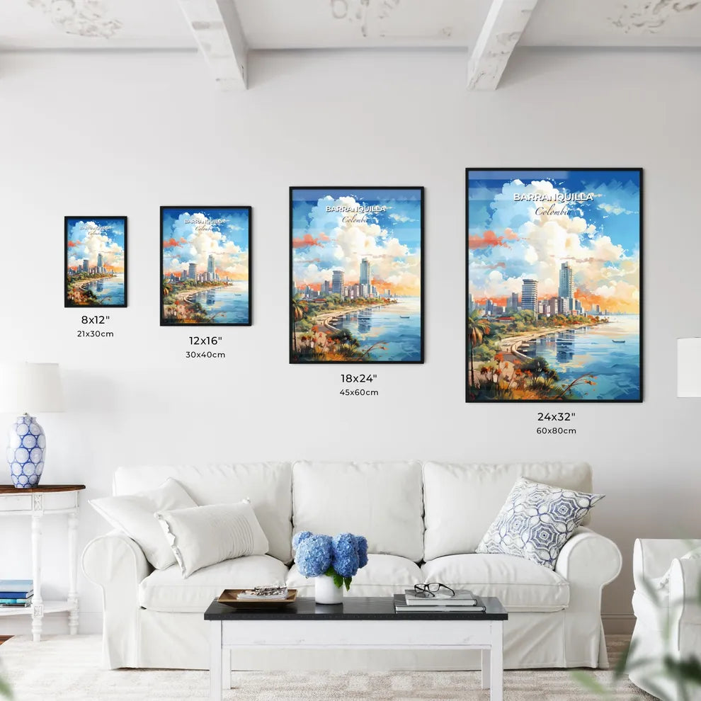 Barranquilla Colombia Skyline - A City Next To A Body Of Water - Customizable Travel Gift Default Title