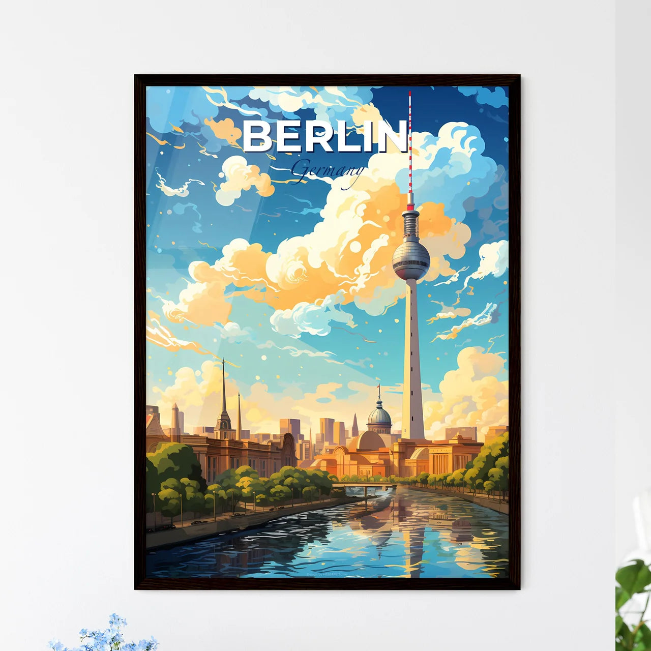 Berlin Germany Skyline - A City With A Tall Tower - Customizable Travel Gift Default Title