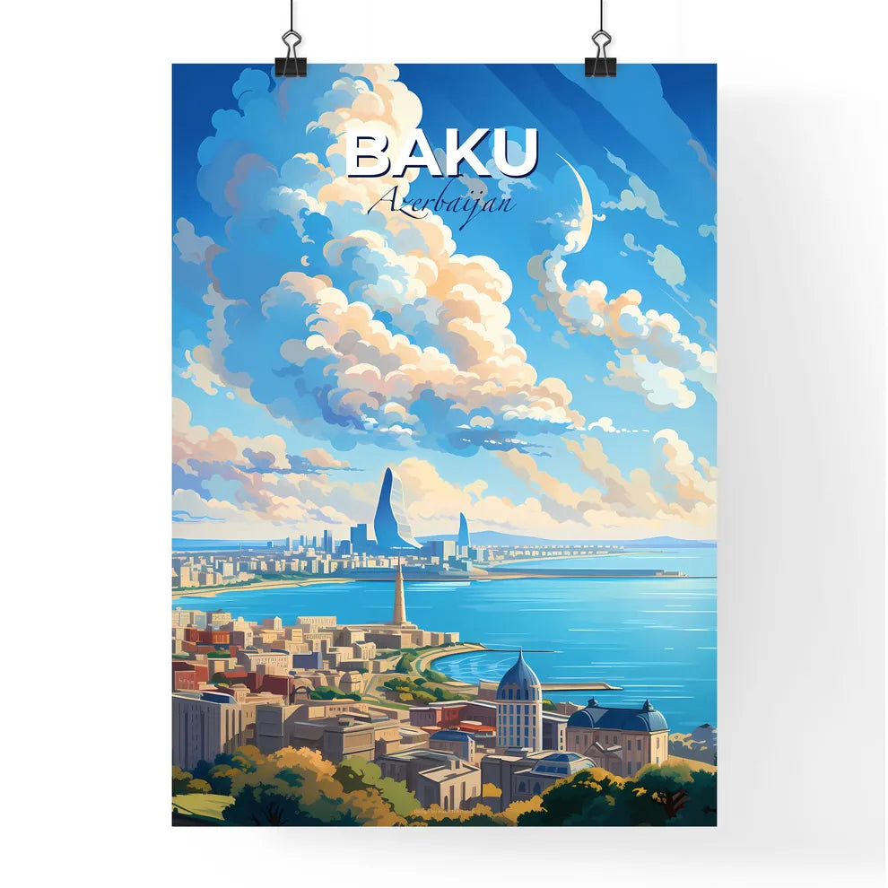 Baku Azerbaijan Skyline - A City By The Wate Poster