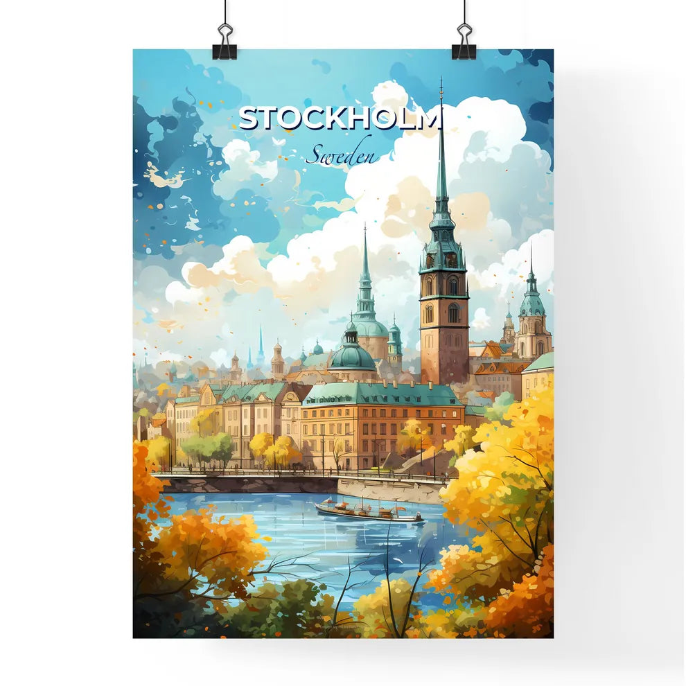 Stockholm Sweden Skyline - A City With A River And Trees - Customizable Travel Gift Default Title