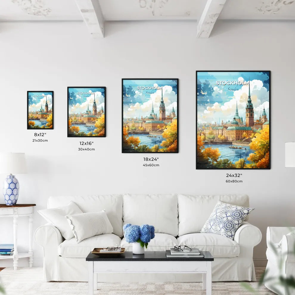 Stockholm Sweden Skyline - A City With A River And Trees - Customizable Travel Gift Default Title