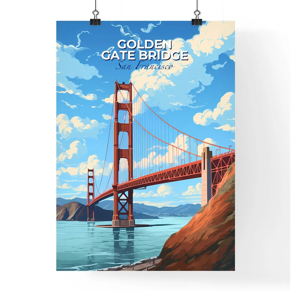 Golden Gate Bridge - A Red Bridge Over Water With Golden Gate Bridge In The Background - Customizable Travel Gift Default Title