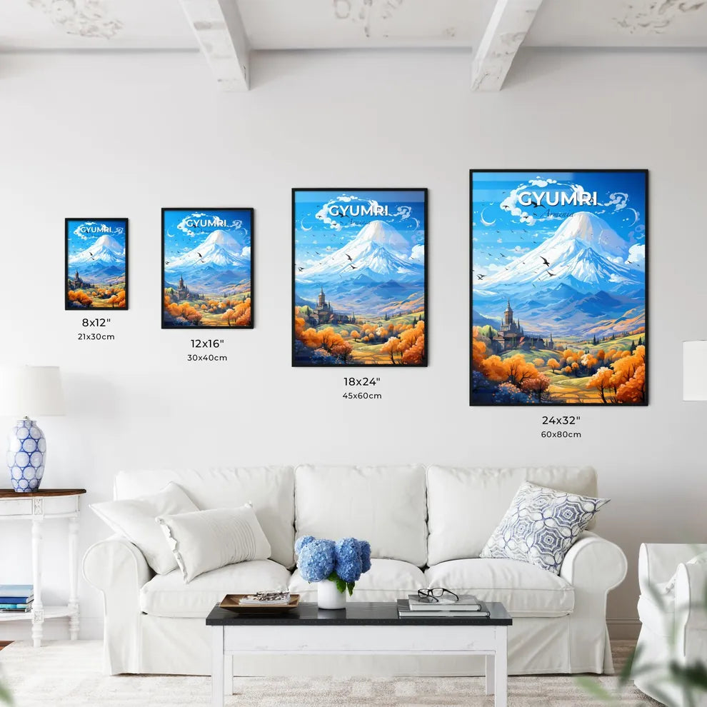 Gyumri Armenia Skyline - A Mountain With A C - Kitchen Hangings