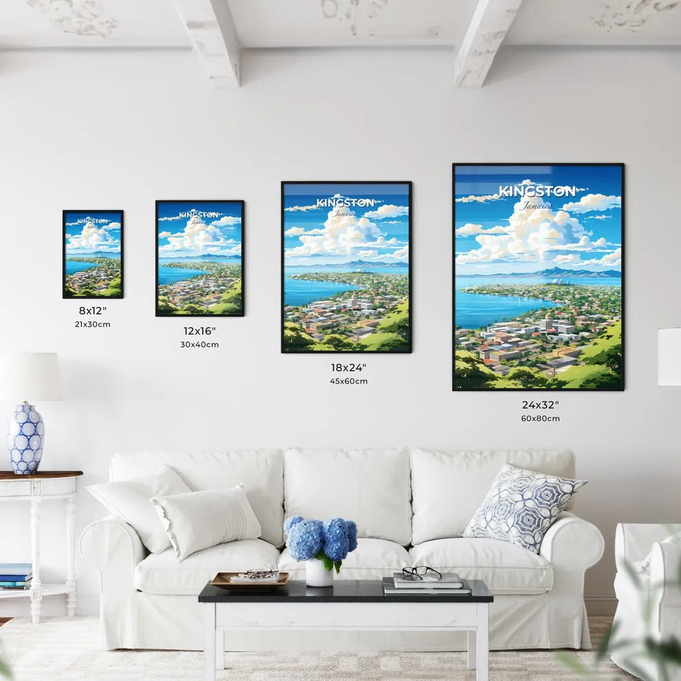 Kingston Jamaica Skyline - A City Next To The Water - Customizable Travel Gift Default Title