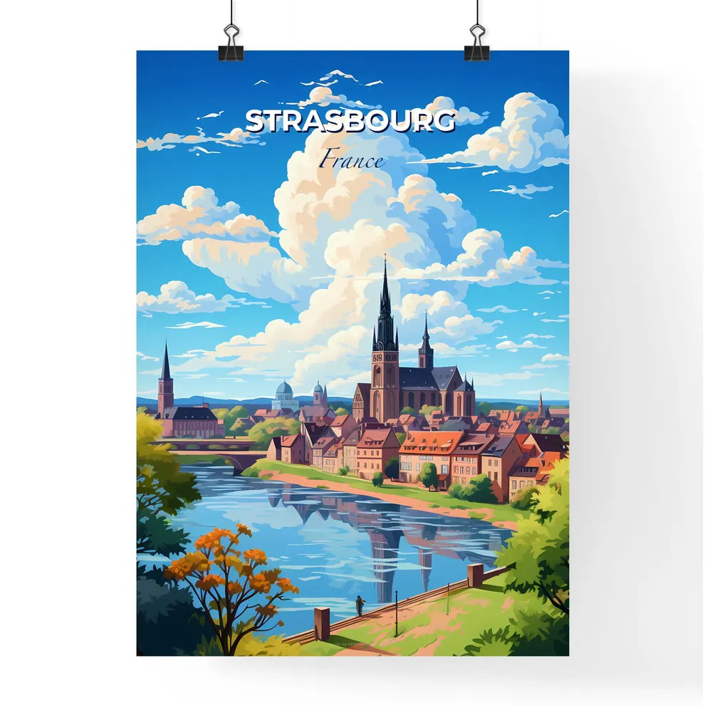 Strasbourg France Skyline - A City Next To A River - Customizable Travel Gift Default Title