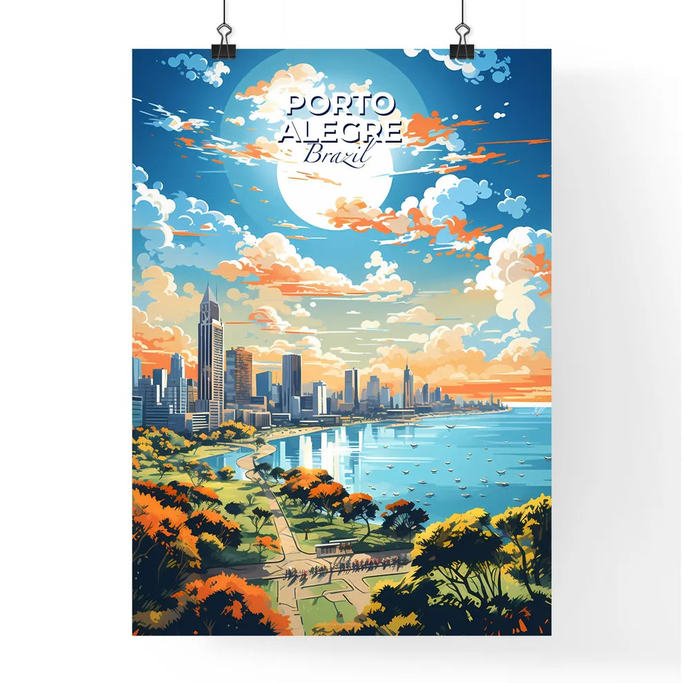 Porto Alegre Brazil Skyline - A City By The Water - Customizable Travel Gift Default Title