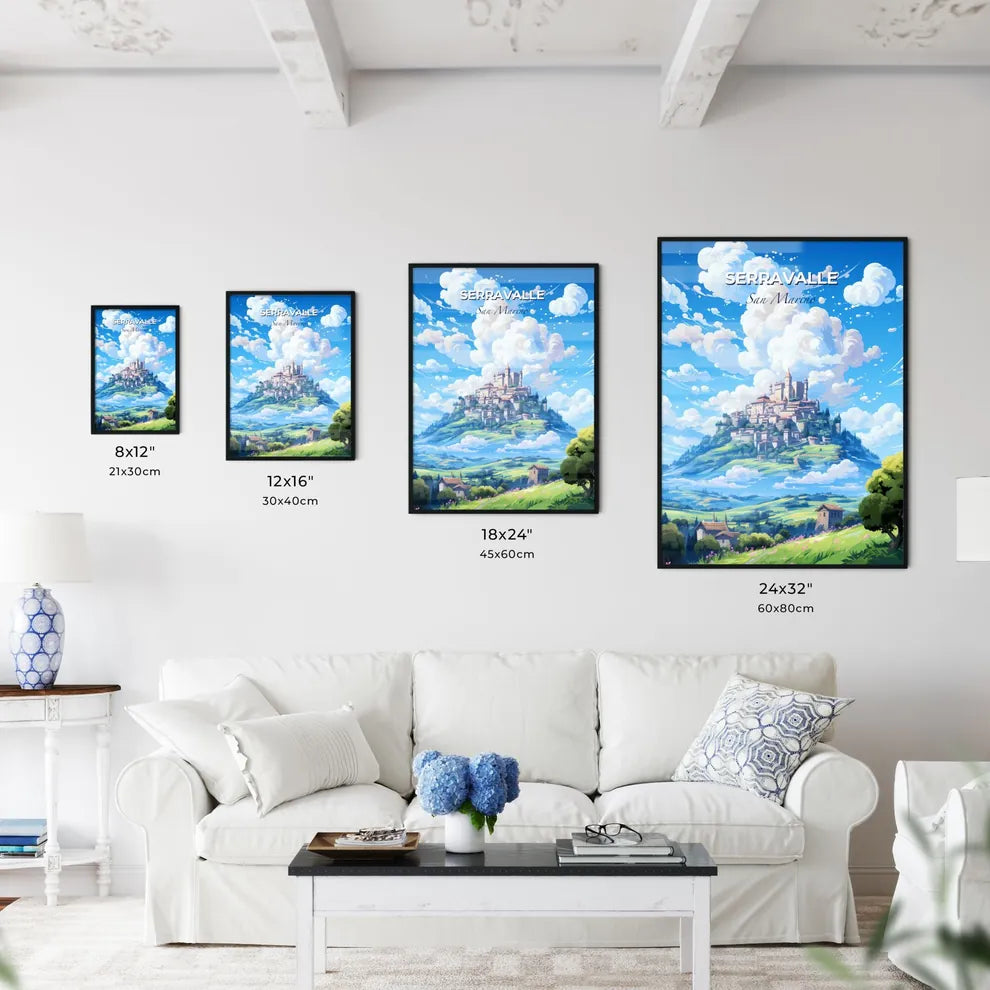 Serravalle San Marino Skyline - A Castle On A Hill - Customizable Travel Gift Default Title