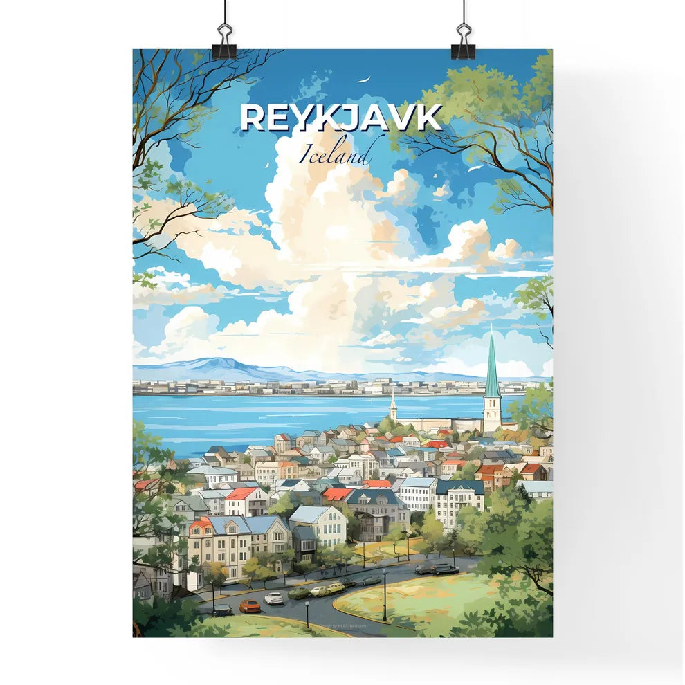 Reykjavk Iceland Skyline - A City By The Water - Customizable Travel Gift Default Title