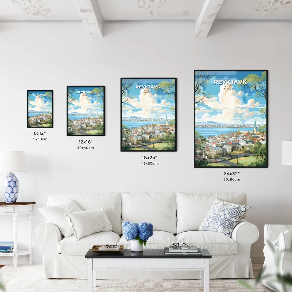 Reykjavk Iceland Skyline - A City By The Water - Customizable Travel Gift Default Title