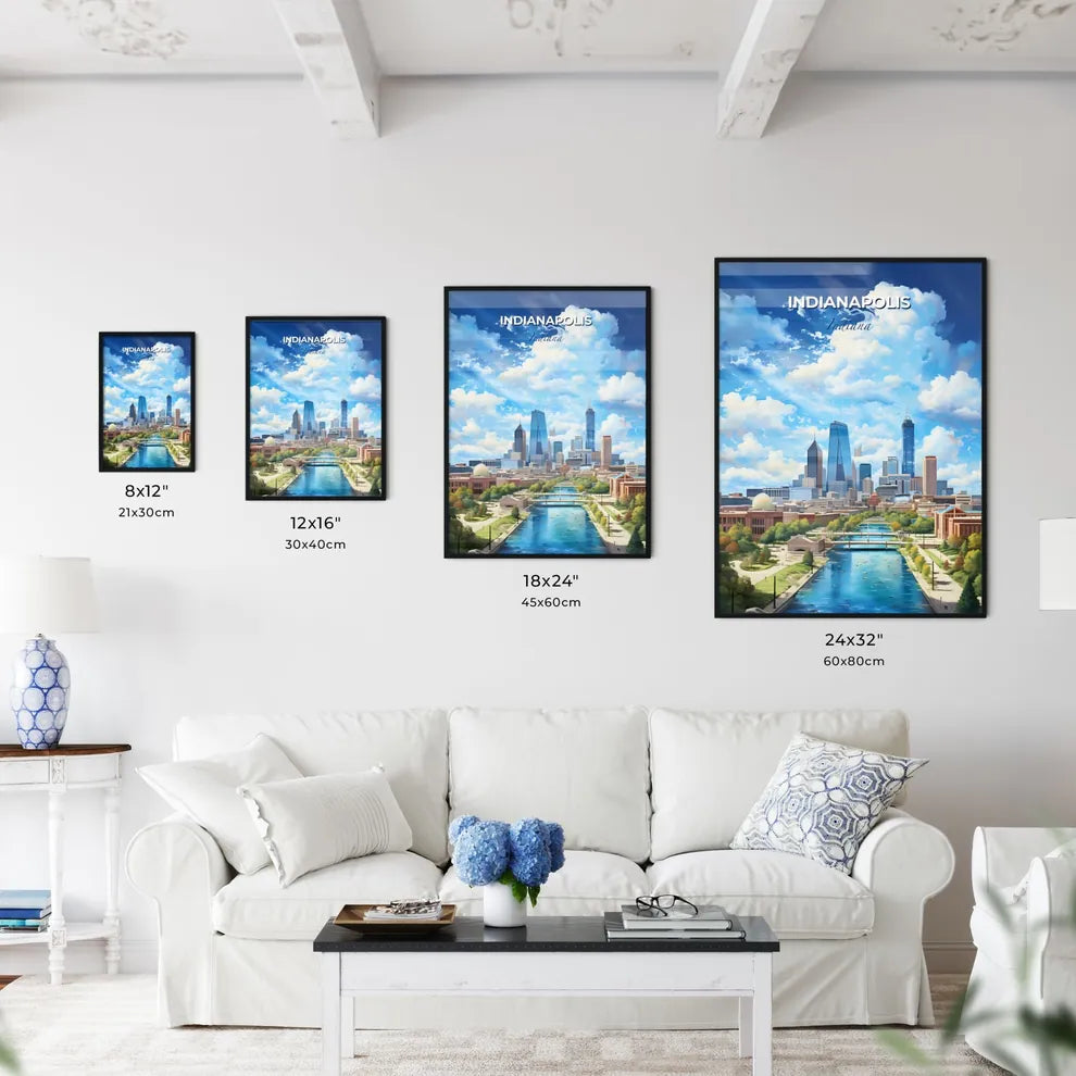Indianapolis Indiana Skyline - A City With A River And Trees - Customizable Travel Gift Default Title