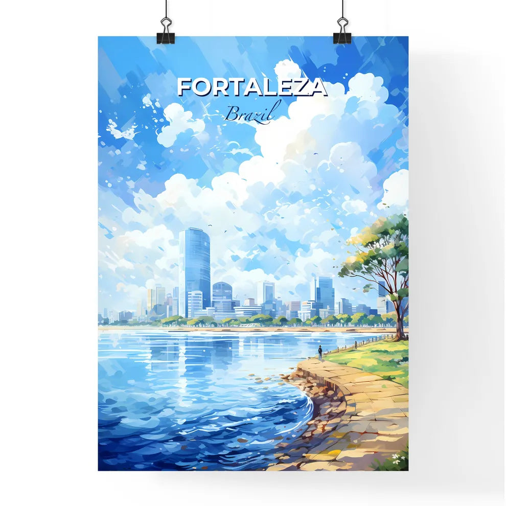 Fortaleza Brazil Skyline - A City By The Water - Customizable Travel Gift Default Title