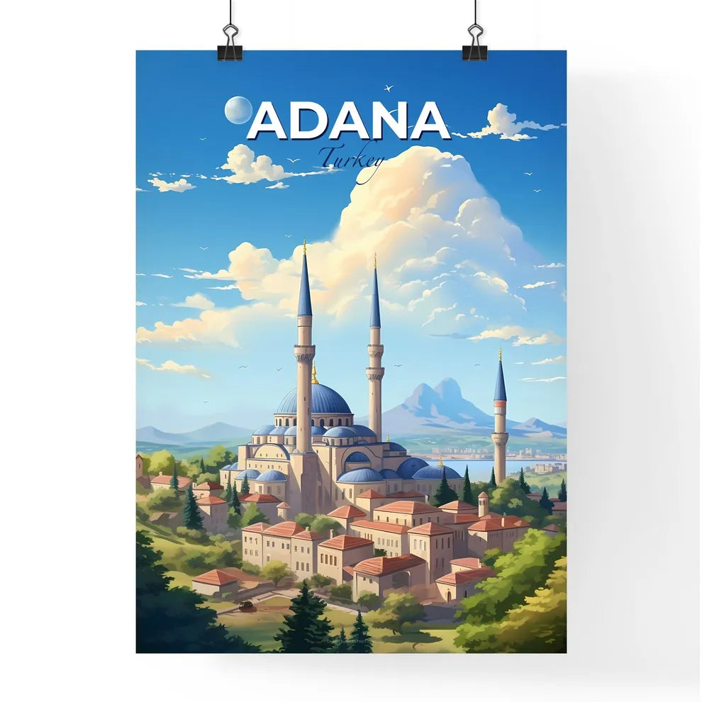 Adana Turkey Skyline - A Large Building With Towers And A City In The Background - Customizable Travel Gift Default Title