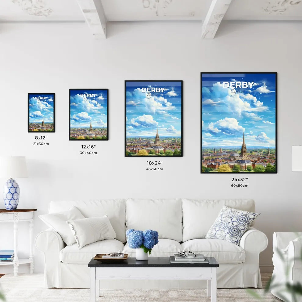 Derby England Skyline - A City With A Tall Tower - Customizable Travel Gift Default Title