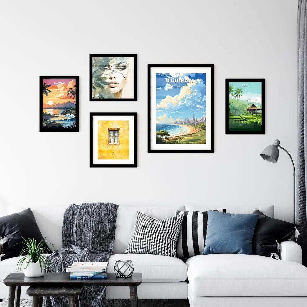 Durban South Africa Skyline - A Beach With A City In The Background - Customizable Travel Gift Default Title