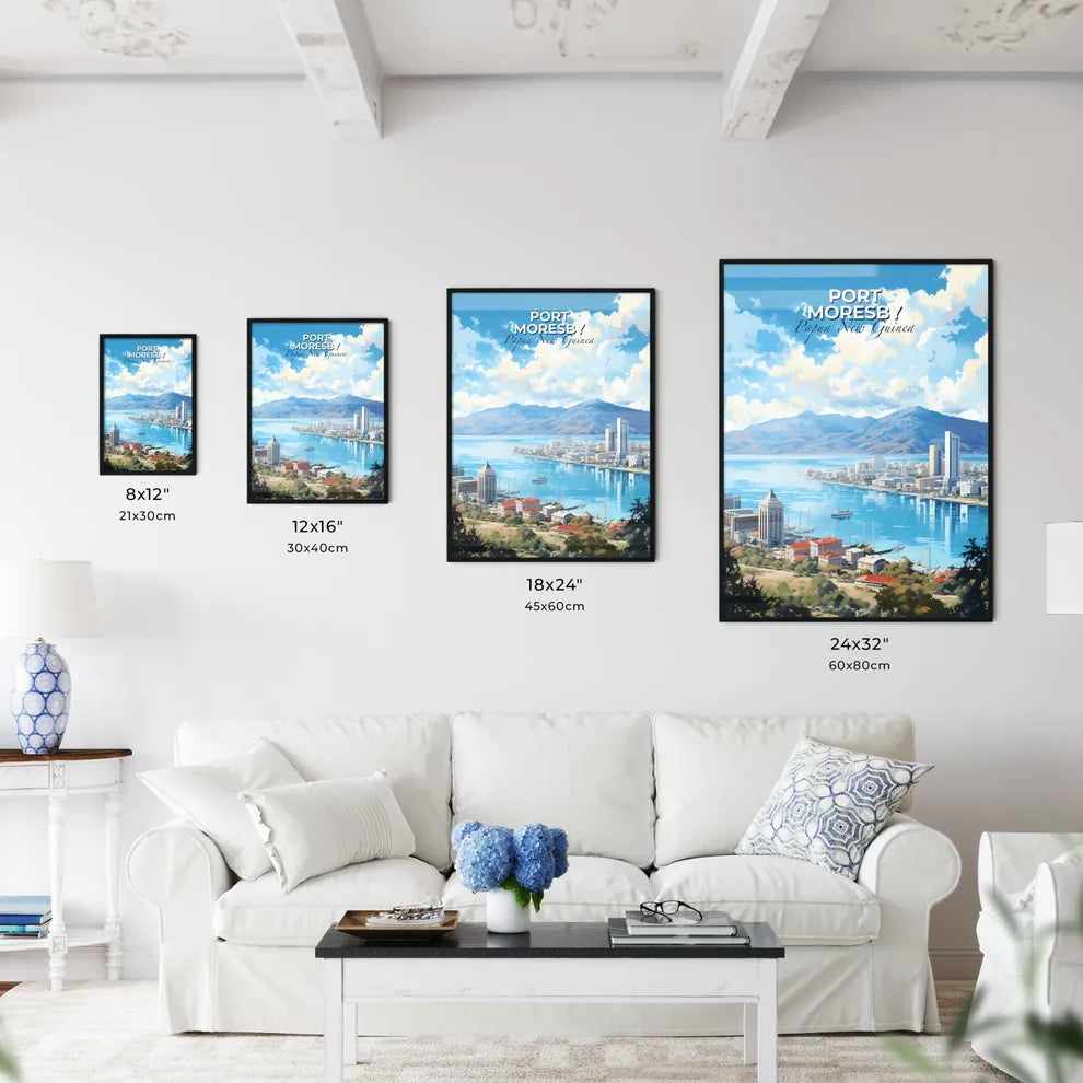 Port Moresby Papua New Guinea Skyline - A City By The Water - Customizable Travel Gift Default Title