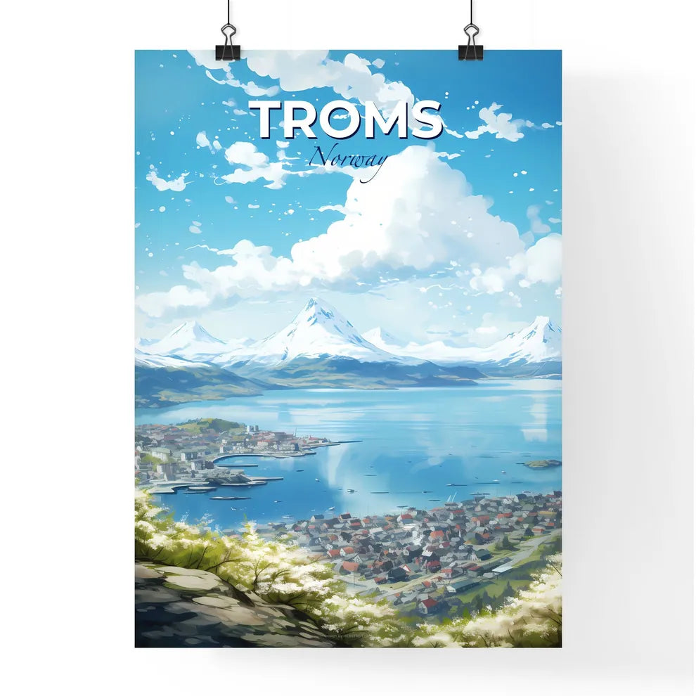 Troms Norway Skyline - A City Next To A Body Of Water - Customizable Travel Gift Default Title