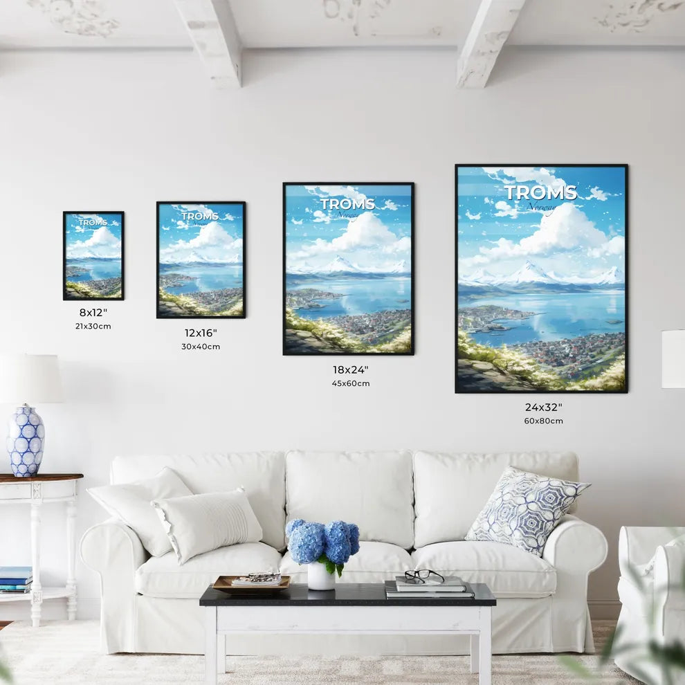 Troms Norway Skyline - A City Next To A Body Of Water - Customizable Travel Gift Default Title