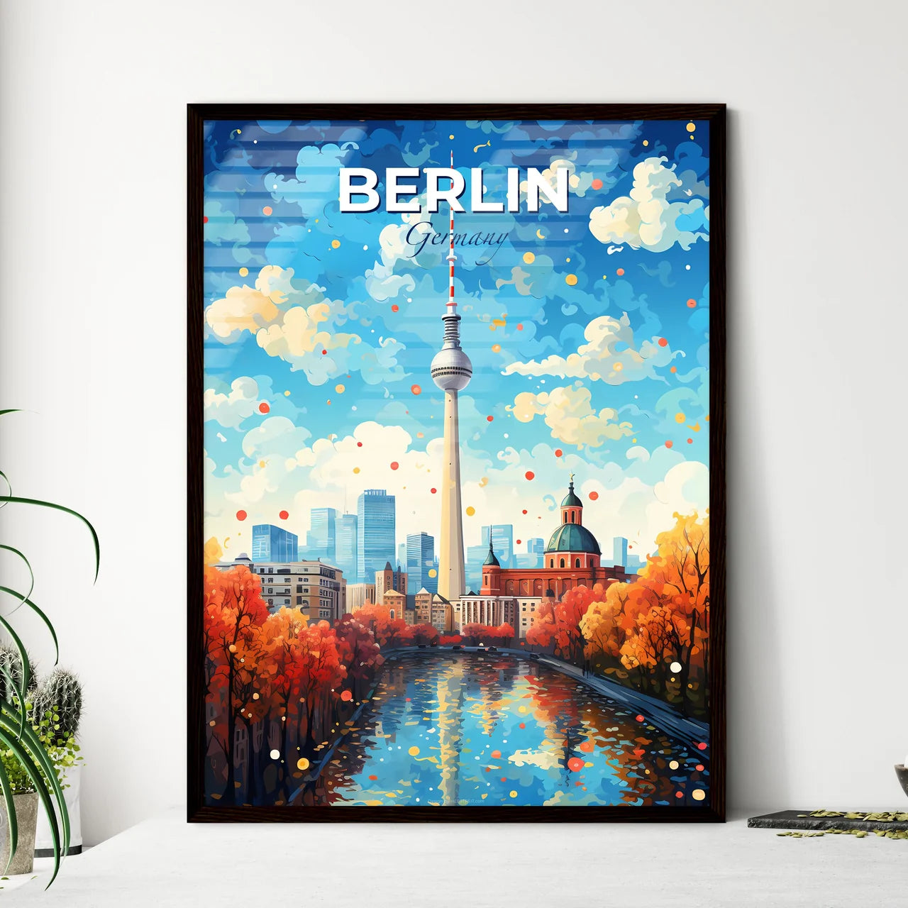 Berlin Germany Skyline - A City With A River And A Tower - Customizable Travel Gift Default Title