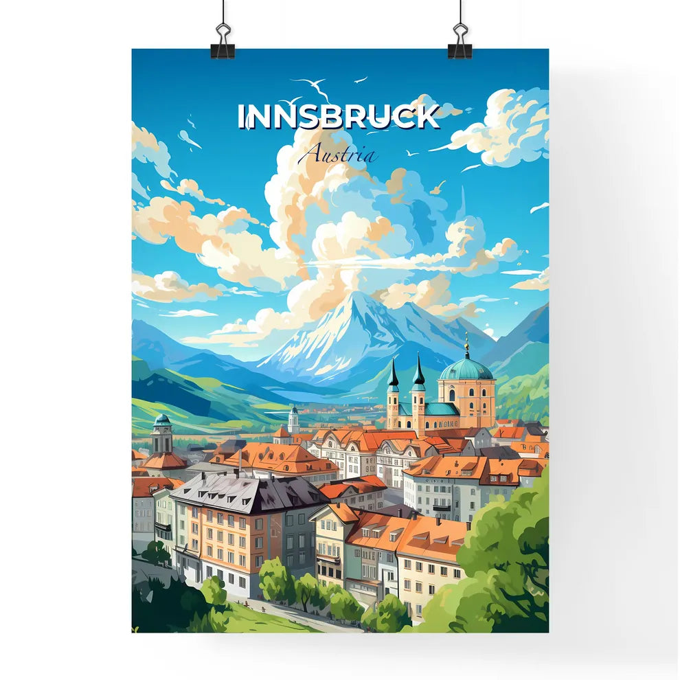Innsbruck Austria Skyline - A City With A Mountain In The Background - Customizable Travel Gift Default Title