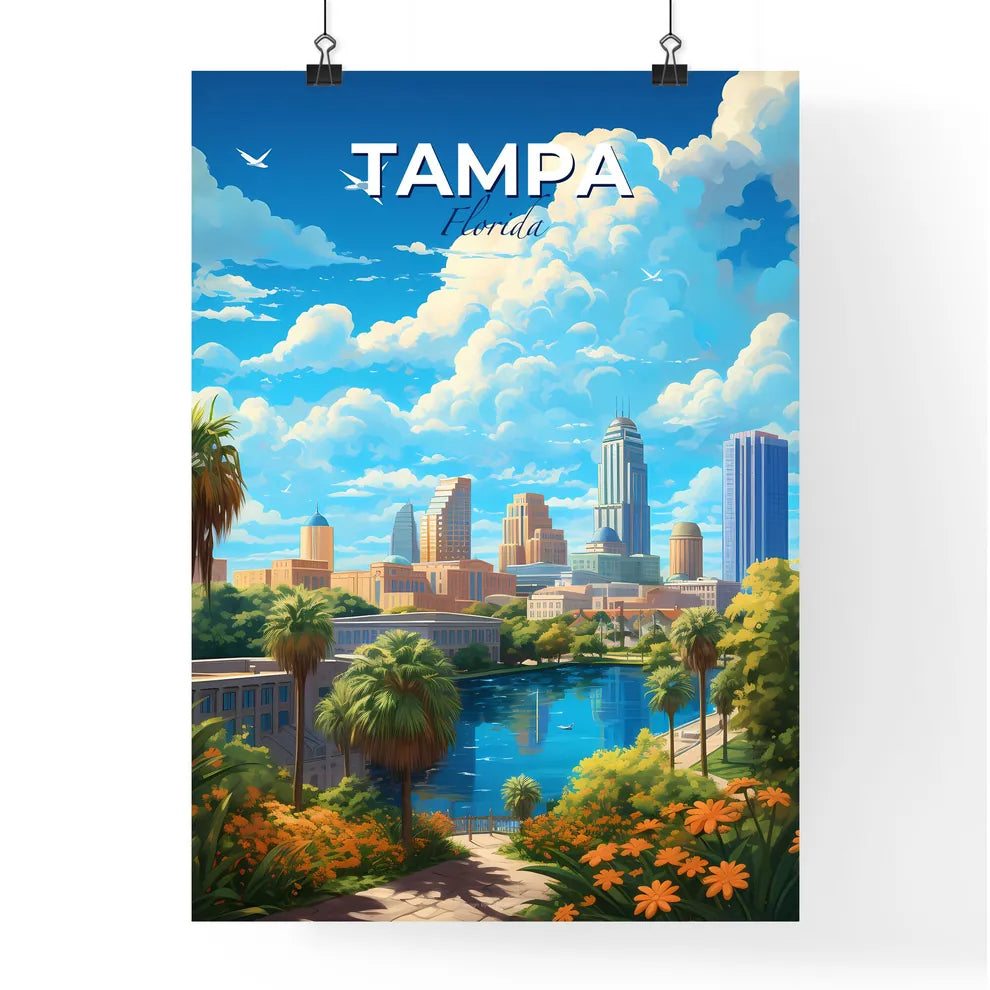Tampa Florida Skyline - A City With Trees And A River - Customizable Travel Gift Default Title