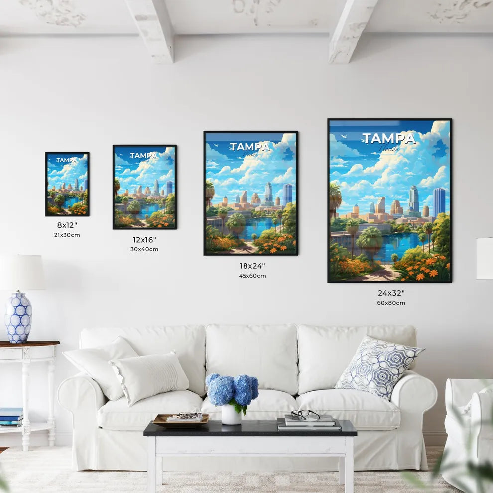 Tampa Florida Skyline - A City With Trees And A River - Customizable Travel Gift Default Title