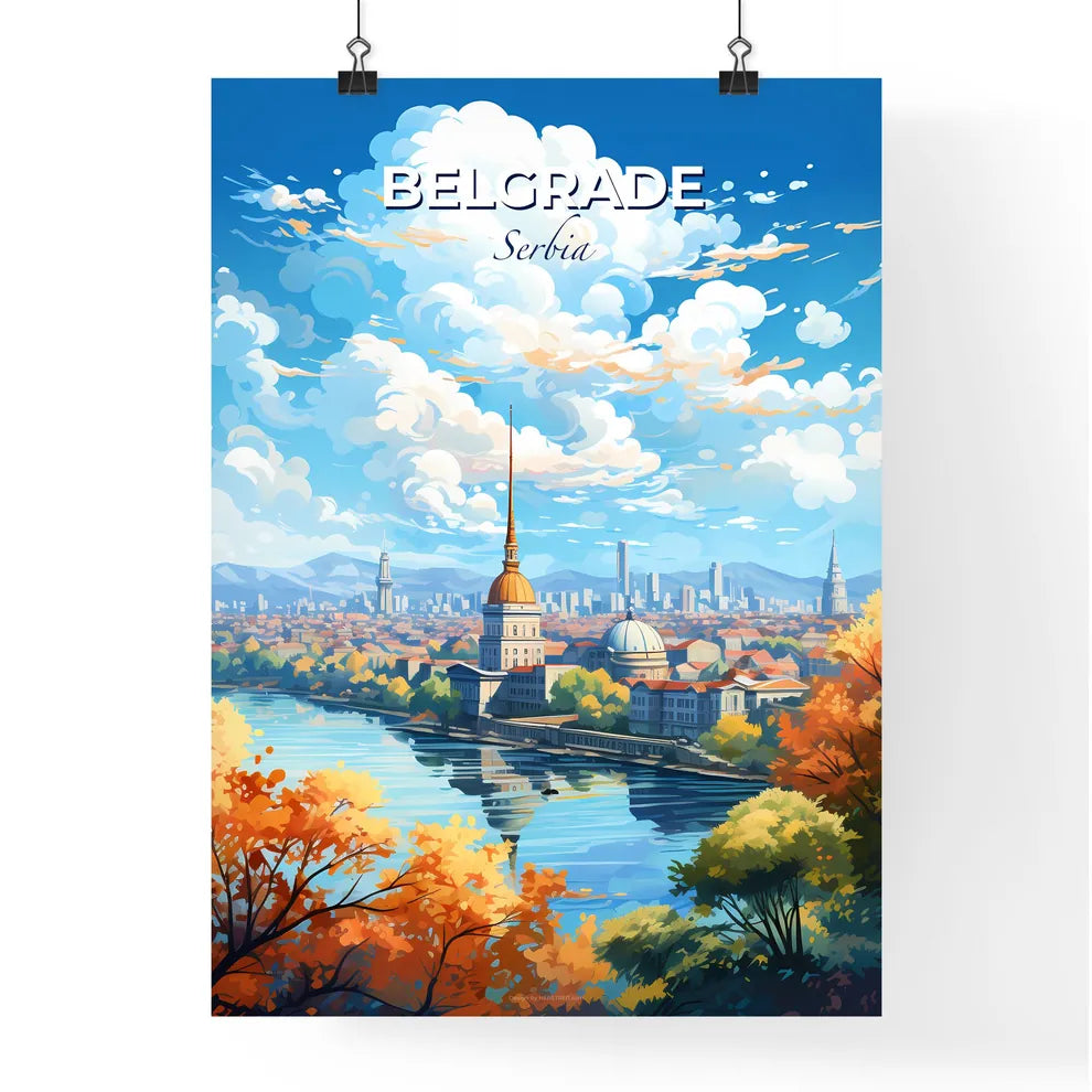 Belgrade Serbia Skyline - A City With A River And Trees - Customizable Travel Gift Default Title