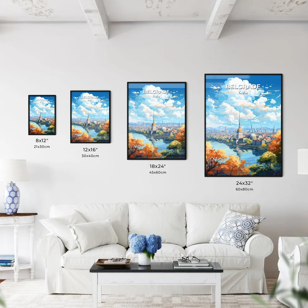 Belgrade Serbia Skyline - A City With A River And Trees - Customizable Travel Gift Default Title