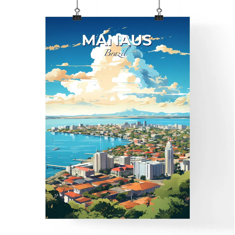 Manaus Brazil Skyline - A City Next To A Body Of Water - Customizable Travel Gift Default Title