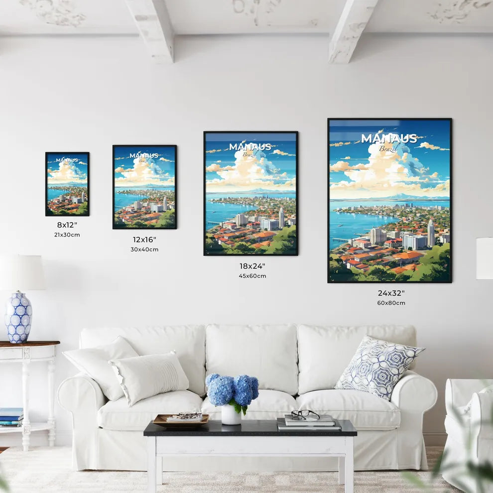 Manaus Brazil Skyline - A City Next To A Body Of Water - Customizable Travel Gift Default Title