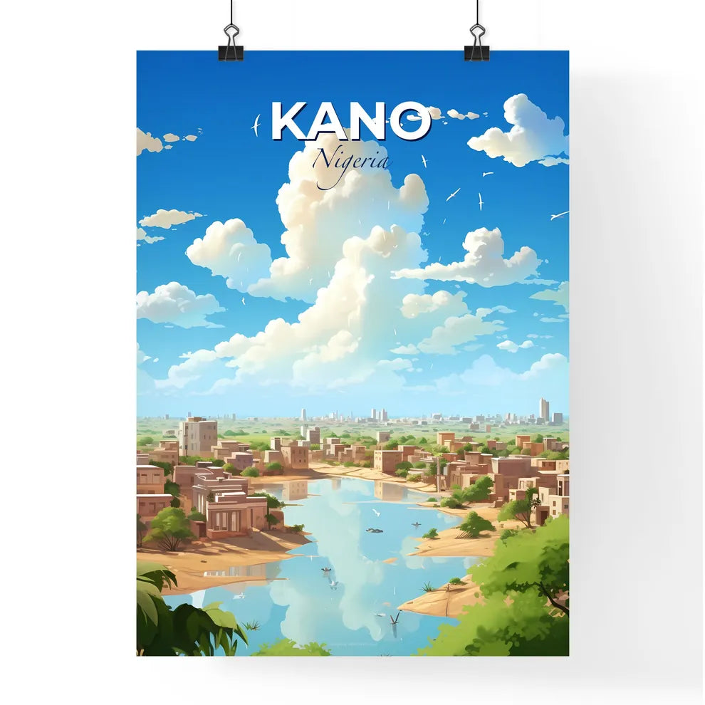 Kano Nigeria Skyline - A City With Buildings And A Body Of Water - Customizable Travel Gift Default Title