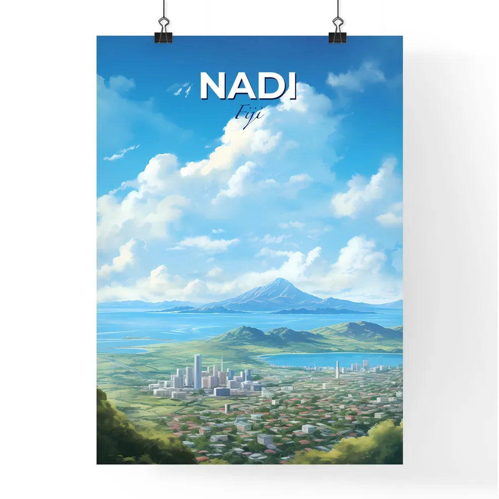 Nadi Fiji Skyline - A City With Buildings And Mountains In The Background - Customizable Travel Gift Default Title