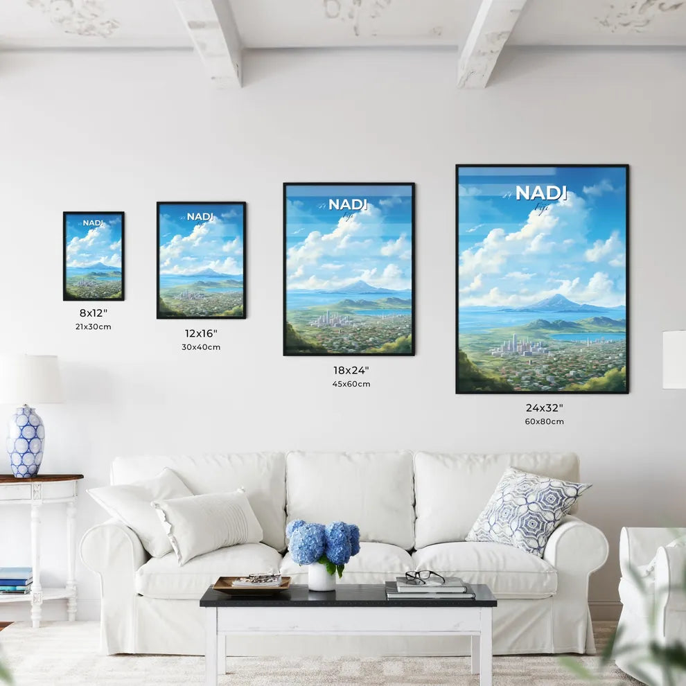 Nadi Fiji Skyline - A City With Buildings And Mountains In The Background - Customizable Travel Gift Default Title