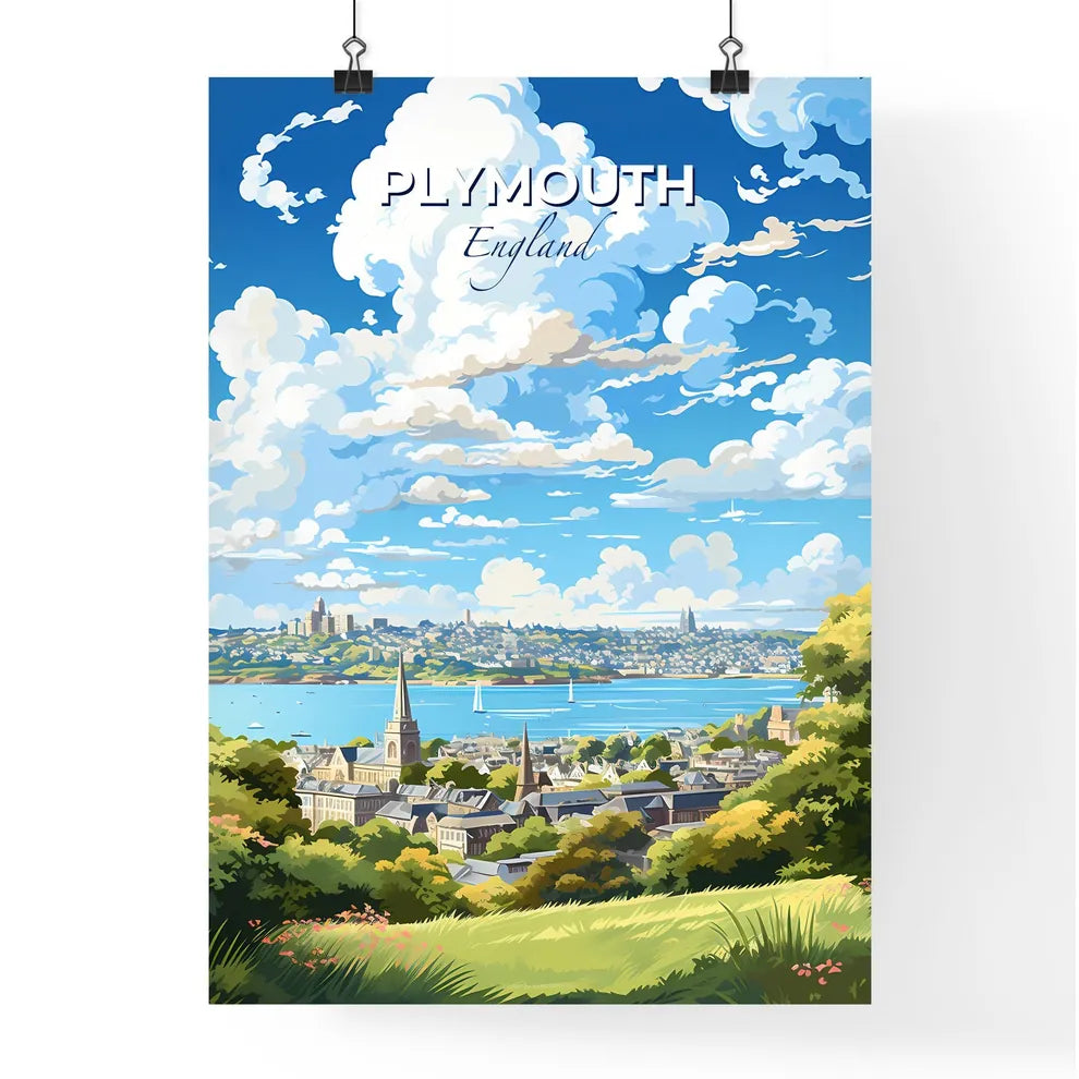 Plymouth England Skyline - A City By The Water - Customizable Travel Gift Default Title