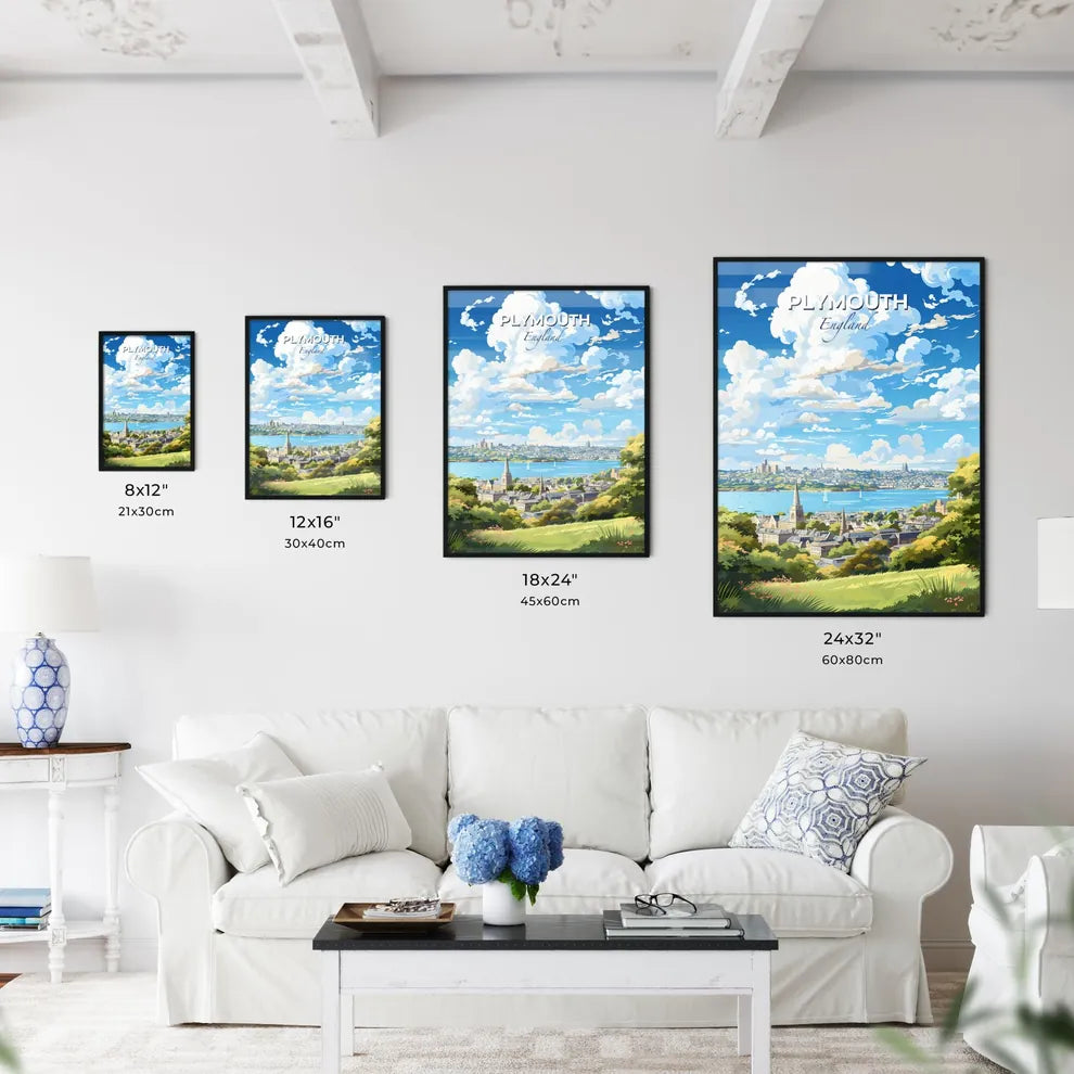 Plymouth England Skyline - A City By The Water - Customizable Travel Gift Default Title