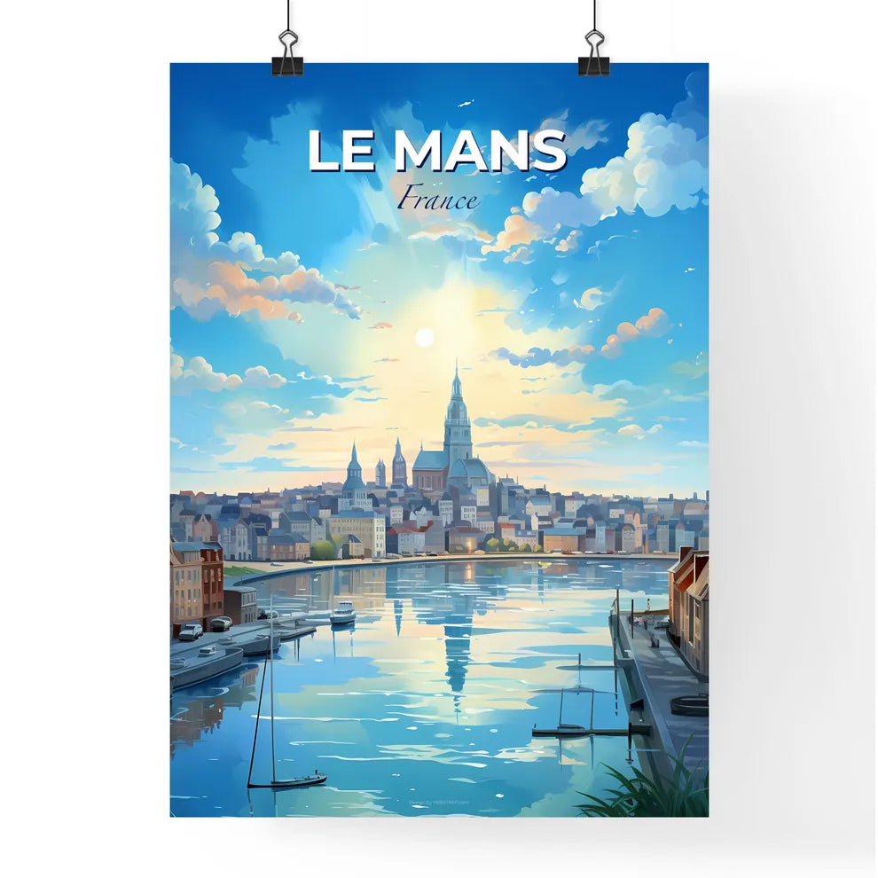 Le Havre France Skyline - A Water Way With Buildings And A City In The Background - Customizable Travel Gift Default Title