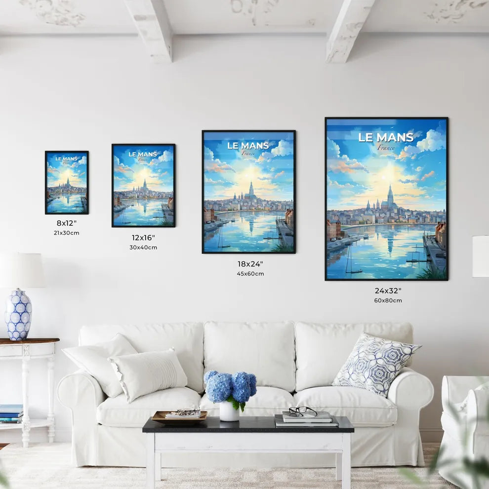 Le Havre France Skyline - A Water Way With Buildings And A City In The Background - Customizable Travel Gift Default Title