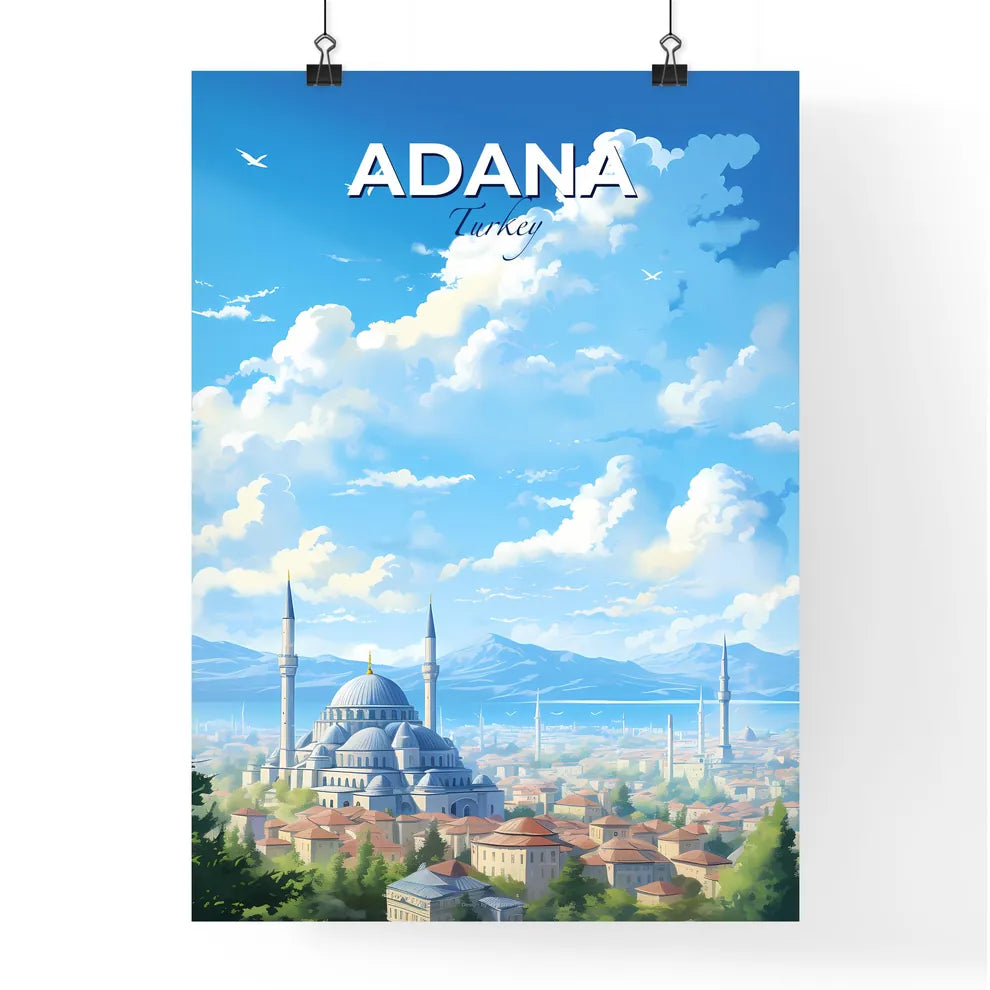 Adana Turkey Skyline - A Large Building With Towers And A City In The Background - Customizable Travel Gift Default Title