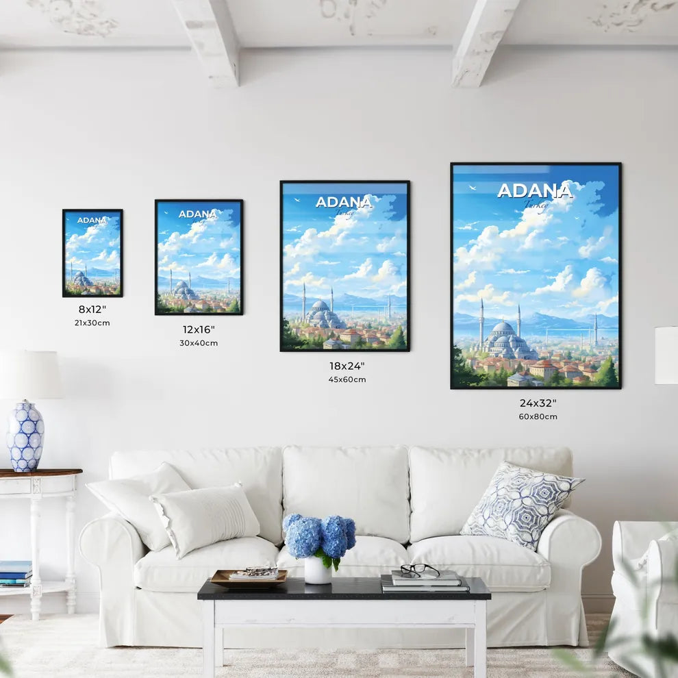 Adana Turkey Skyline - A Large Building With Towers And A City In The Background - Customizable Travel Gift Default Title